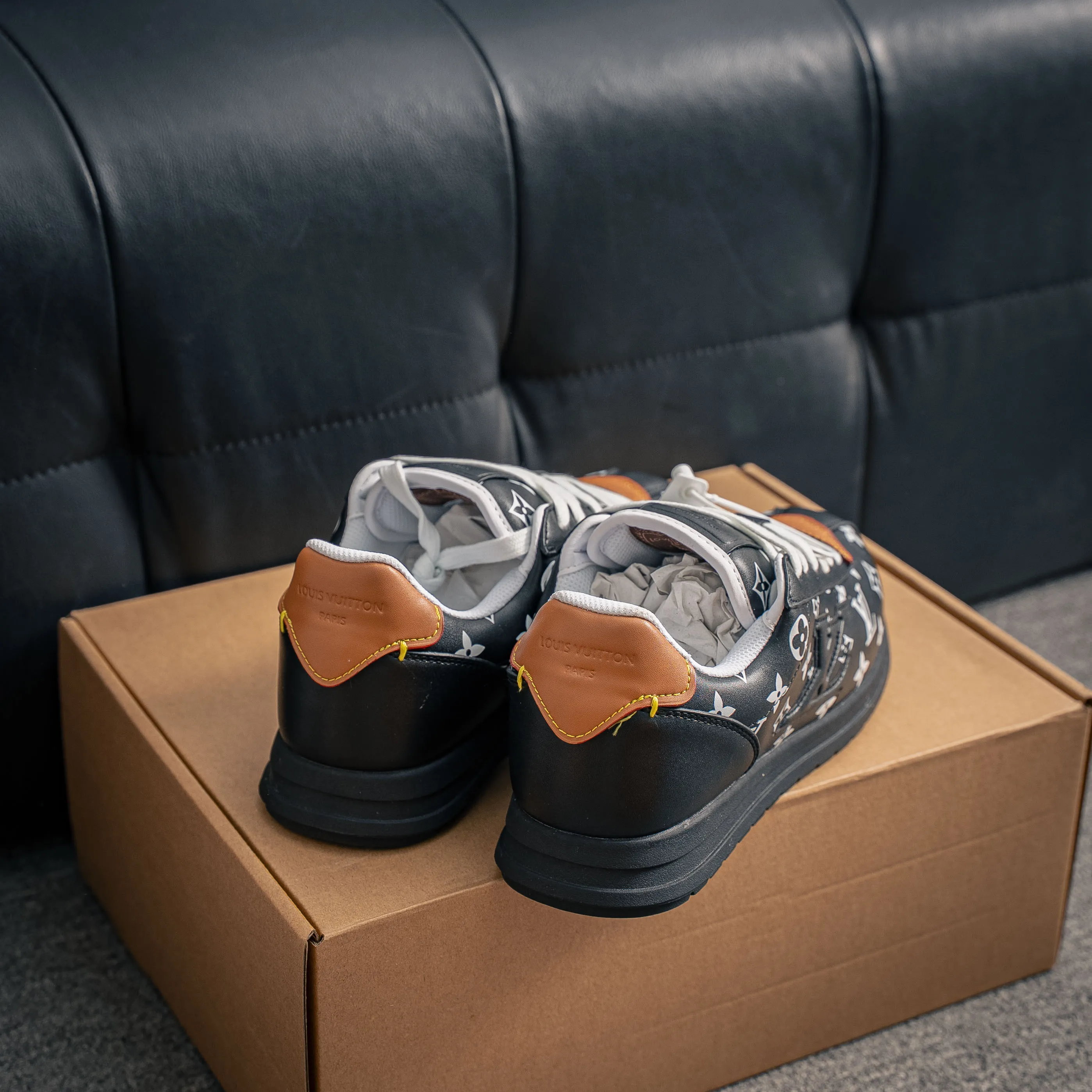 # LOUIS VUITTON x Nigo lv Buttersoft Cowhide Leather FW 25 Lace-Up Low-Top Shoes Same Style